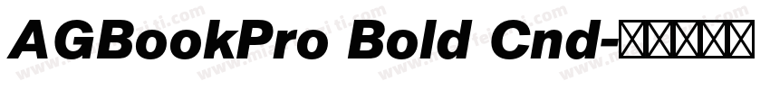 AGBookPro Bold Cnd字体转换